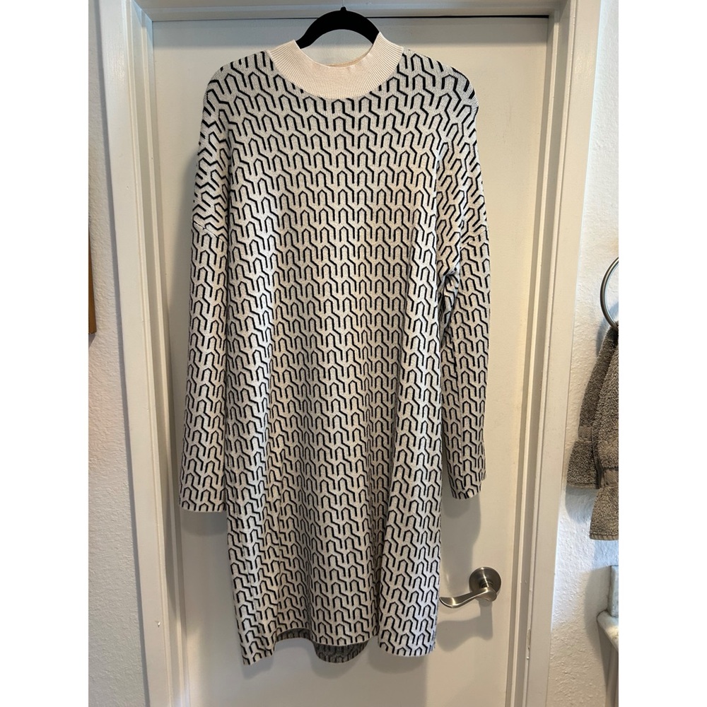 Patterned Sweater Dress